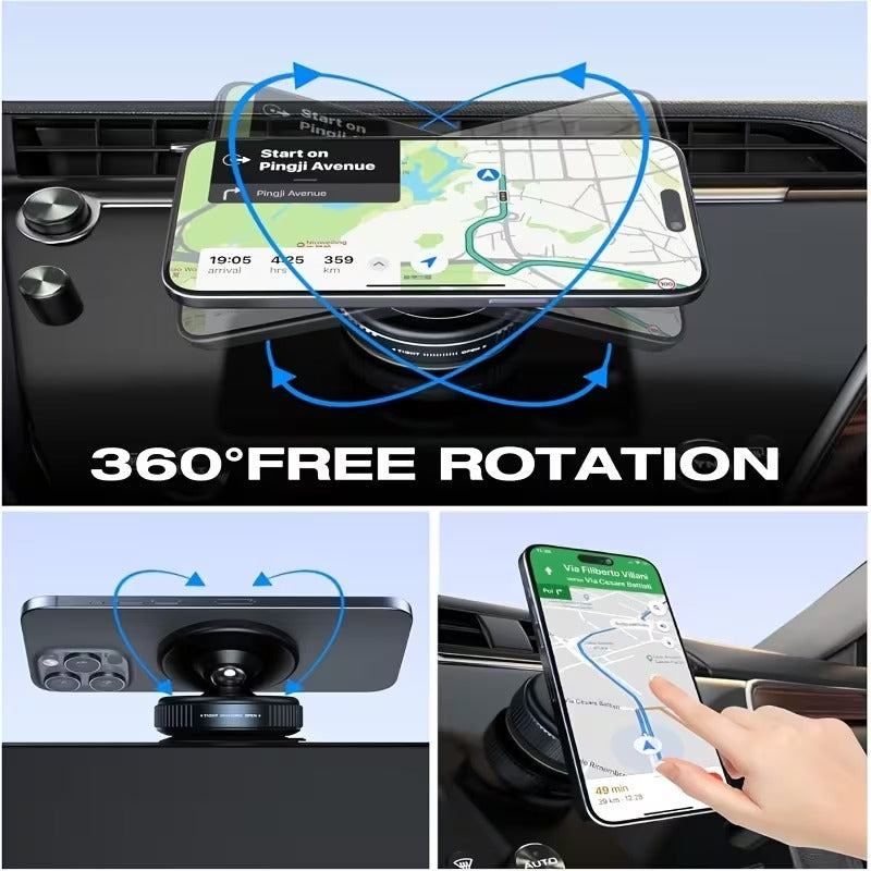 360* Vacuum Magnetic Car Phone Mount - Strong Suction Holder
