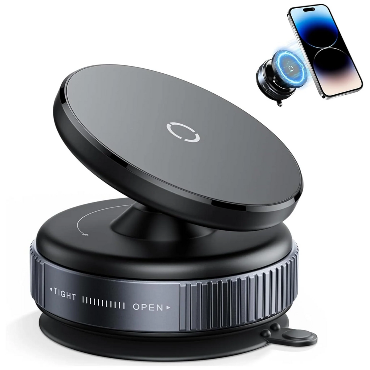 360* Vacuum Magnetic Car Phone Mount - Strong Suction Holder