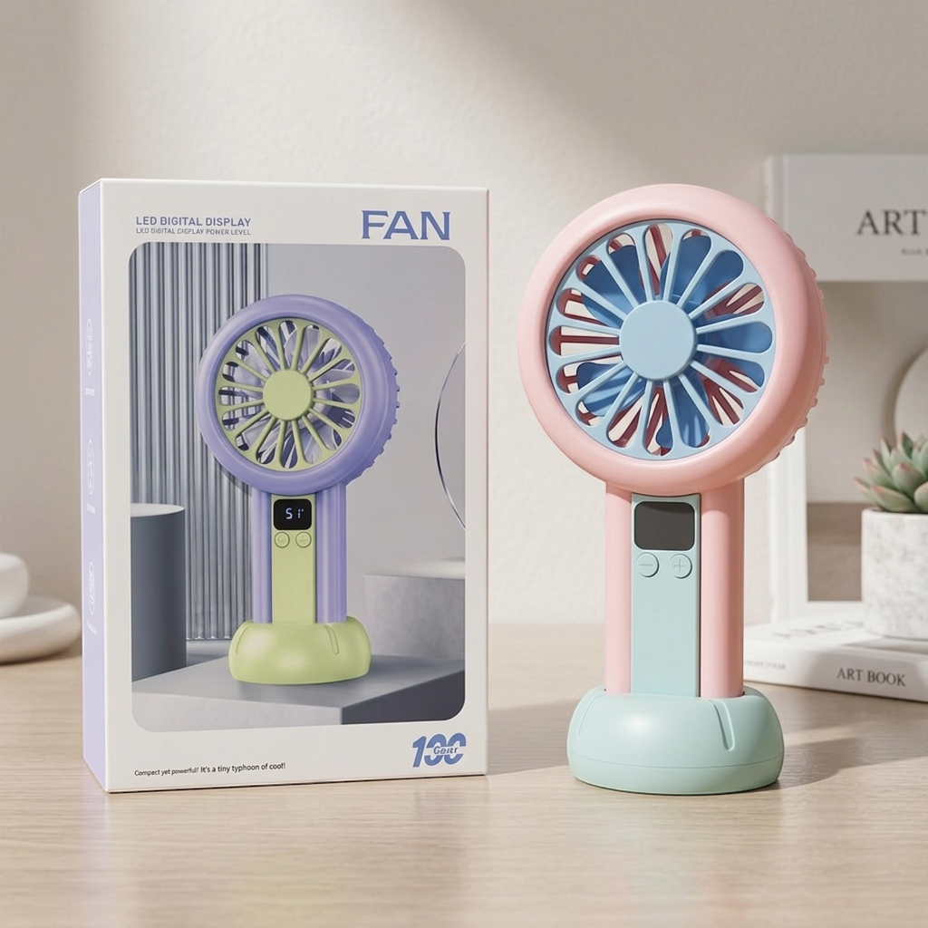 Mini Rechargeable Portable Fan - Compact USB Desk & Personal Fan