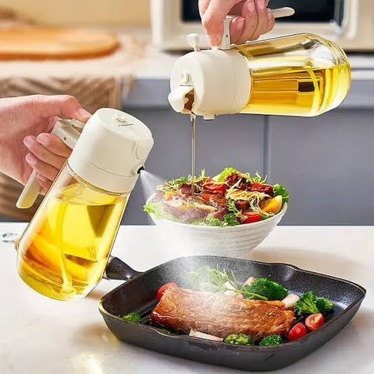 2-in-1 Oil Sprayer & Dispenser - Kitchen Cooking Bottle