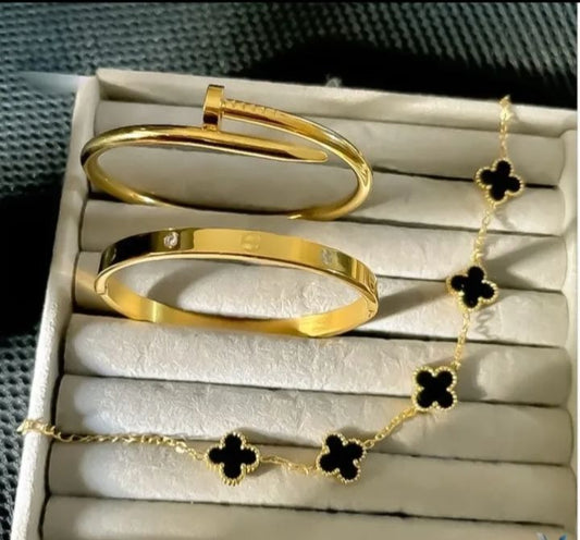 3-Piece Bracelet Set - Stylish Fashion Jewelry For Woman