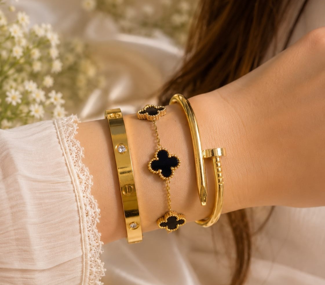 3-Piece Bracelet Set - Stylish Fashion Jewelry For Woman